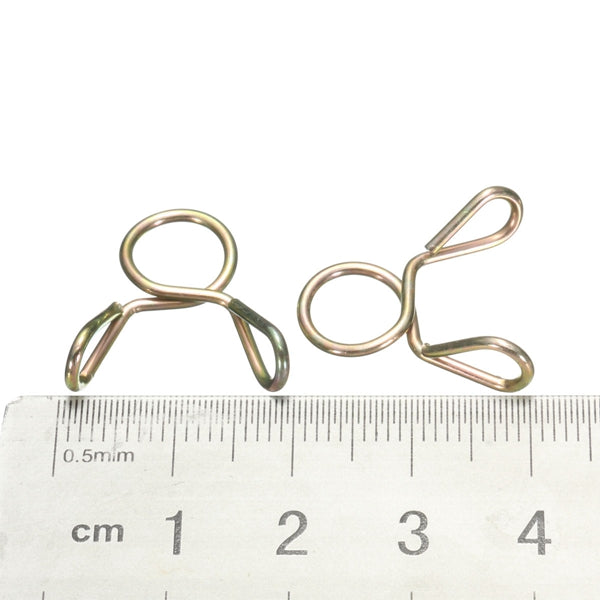 10pcs 8mm Fuel Line Hose Tubing Spring Clips Clamps For Motorcycle ATV Scooter
