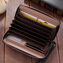 Hengsheng PU Men's Zipper Handbag Long Wallet Card Holder Coin Storage Bag
