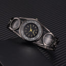 Hollow Circle Spacer Strap Simple Dial Flowing Crystal Case Fashion Women Quartz Watch