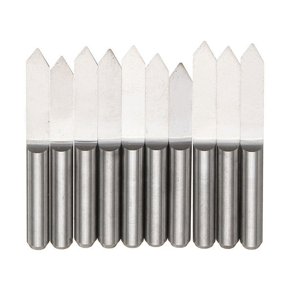 10pcs 60 Degree 0.3mm Tip 3.175mm Carbide PCB Engraving Bits End Mill Cutter CNC Router Tool