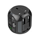 M168-7 30W PD Fast Charge Universal Conversion Plug Travel Adapter EU / US / UK / Au Standard Conversion Socket Adapter Switch