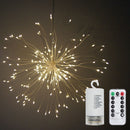 Garden Courtyard Decoration Light 120 LED Battery-powered Christmas Festive Firework Hanging Lamp