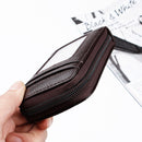 IPRee RFID Card Holder Zipper Leather Wallet Travel Portable ID Credit Card Storage Bag
