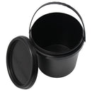 5L Plastic Round Water Bucket Hydroponics System DWC Black Thick Chemical Barrel with Lid Handle