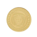 Metal Poker Guard Card Protector Coin Chip Gold Plated With Round Plastic Case