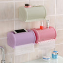 Plastic Waterproof Toilet Paper Holder Toilet Tissue Box Self Adhesive Bathroom Roll