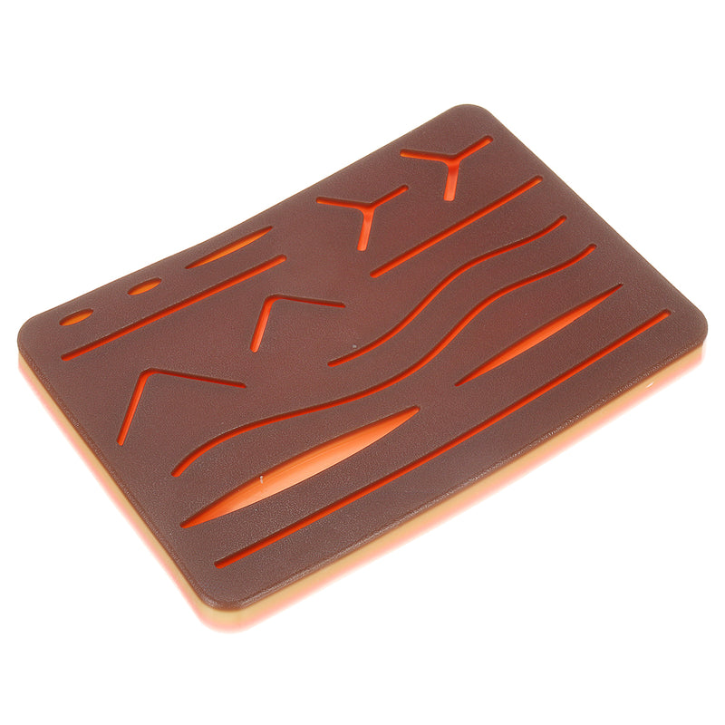 3D Silicone Human Traumatic Skin Model Mould Portable Suturing Practice Training Pad for Medical Student with 1 Pair Gloves