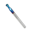 Drillpro R0.5-R3 2 Flutes Tungsten Carbide End Mill HRC65 NACO Coated Ball Nose Milling Cutter