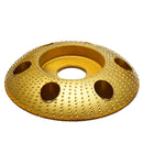 Drillpro 110mm Tungsten Carbide See Through Wood Shaping Disc Round Carving Disc with Hole 22mm Bore Sanding Grinder Wheel for 115 125 Angle Grinder
