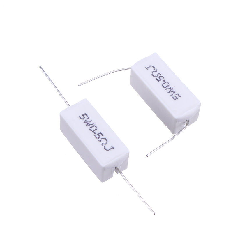 10pcs BPR56 5W 0.5R 0.5 Ohm 5w Non-inductive Ceramic Cement Resistor Wirewound Resistance