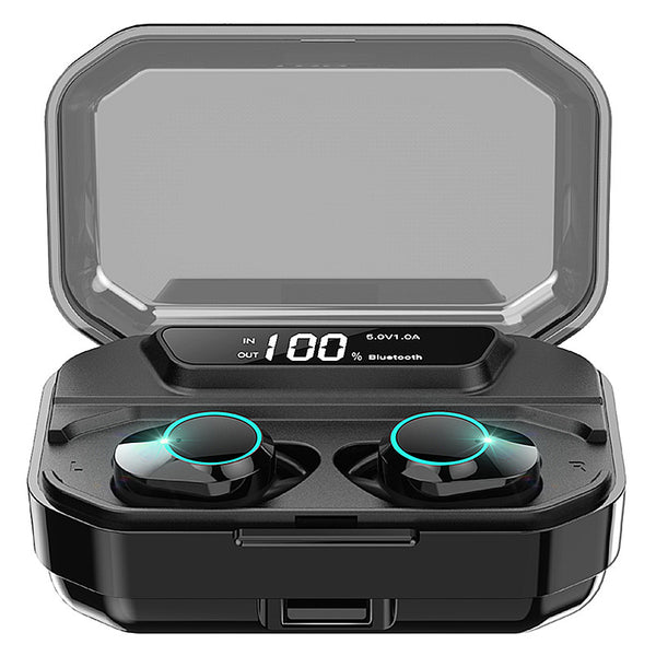 KUMI T3S All In One TWS Smart Touch bluetooth 5.0 Headset LED Display Stereo Bass Waterproof Earphone With 3300mAh Charging Box for Xiaomi