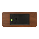 USB Sound Control Wooden Qi Wireless Phone Charger Dock Digital LED Alarm Clock