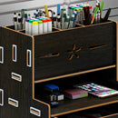 3 Colors Creative Pencil Pen Holder Storage Box Rack Desk Stationery Container Multifunctional Home/Office Desktop DIY Organizer