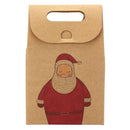 Merry Christmas Paper Bags Biscuits Portable Tote Bag for Cafe Bakery Box Gift