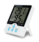 Loskii HC-17 Digital High Accuracy Hygrometer Thermometer Alarm Clock with Large LCD Screen & Backli