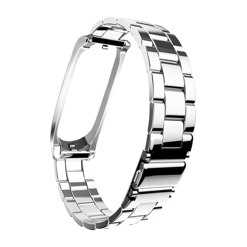Bakeey Three Beads Solid Stainless Steel Watch Band Watch Strap Replacement for Xiaomi Miband 4