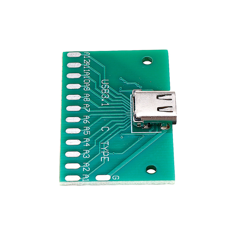 20pcs TYPE-C Female Test Board USB 3.1 with PCB 24P Female Connector Adapter For Measuring Current Conduction