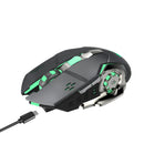 HXSJ M70GY 2400DPI 2.4G 6D Colorful Backlit Wireless Rechargeable Gaming Mouse for Anne Pro 2 Laptop Computer PC