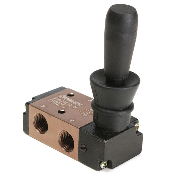3 Way 2 Position 1/4 Inch Hand Lever Operated Pneumatic Valve Air Control 3H210-08