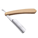 Manual Hair Shaver Set 4 Piece Wooden Straight Razor  Set Men Gift Set Wooden Hair Remover