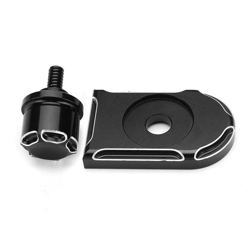 CNC Beveled Seat Bolt Tab Screw Mount Knob Cover For Harley Fatboy Road Softail