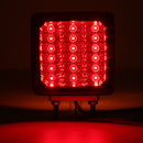 2pcs Car 39 LED Lights 12V Amber/Red Double Stud Mount Pedestal Cab Fender Dual Face Stop Turn Tail Signal Lamps