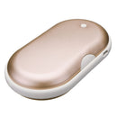 5200mAh Portable Macarons Hand Pocket Warmer Double-Sided PTC Ceramic Heating Aluminum Alloy Mobile Power Bank Supply External Battery Charger