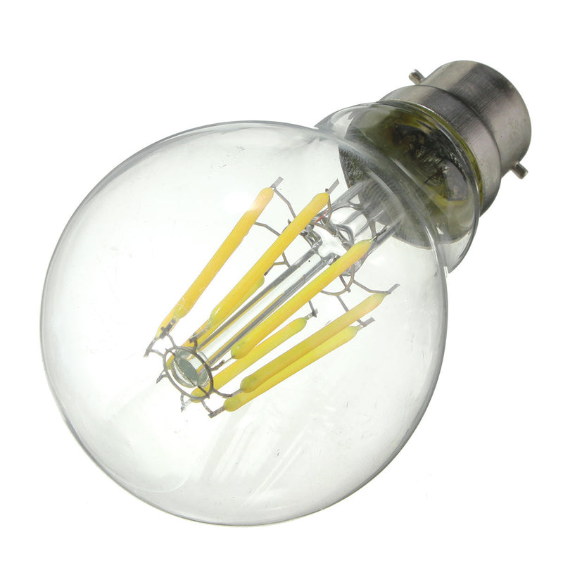 Dimmable A60 B22 8W Pure White Warm White COB Glass Material Retro Light Lamp Bulb AC220V