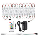 20PCS WS2811 DC12V 3LED 5050 RGB SMD LED Module Strip Light Front Window Sign + 14Keys Remote Control