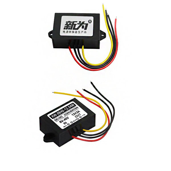 Waterproof 8-40V to 12V 2A Buck Regulator 12V 24W Automatic Step up and Step Down Module Power Supply Module Converter for Car Power