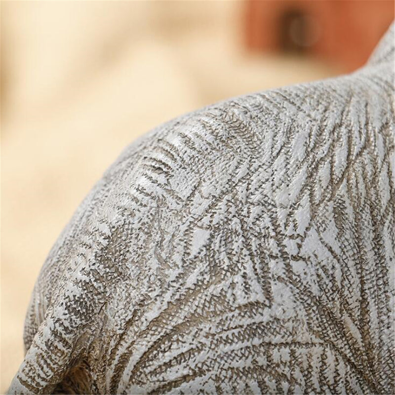 Antiqued Walking ELEPHANT Ornament Figurine Statues Garden Gift Sculptures Decorations