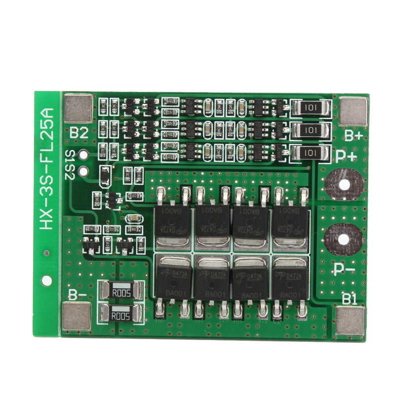 3S 11.1V 25A 18650 Li-ion Lithium Battery BMS Protection PCB Board With Balance Function