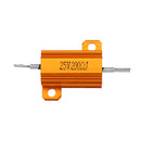 10pcs RX24 25W 200R 200RJ Metal Aluminum Case High Power Resistor Golden Metal Shell Case Heatsink Resistance Resistor
