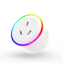 XS-A17 AC100-240V 10A AU Plug WIFI Control Socket Wireless Timer Switch Outlet With RGB LED Light Voice Control Works With Alexa Google