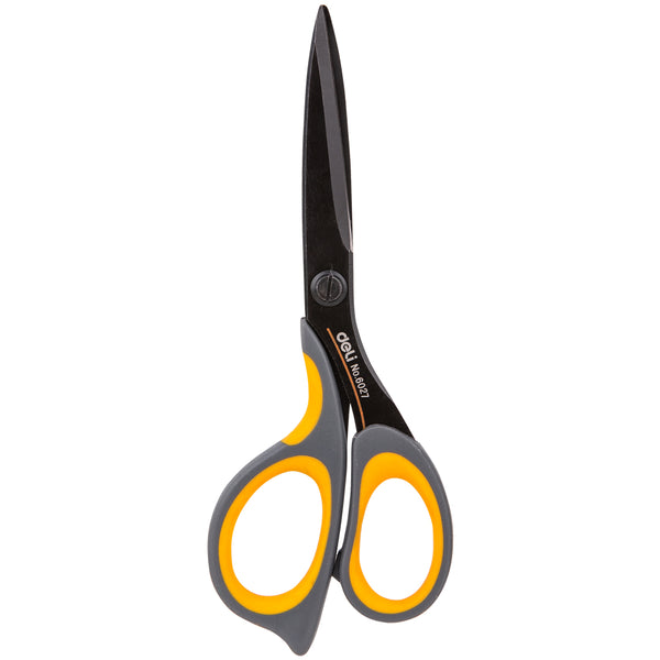 Deli 6027 Soft-touch Multipurpose Office Scissors Stainless Steel Scissors Hand Craft Scissors Stationery