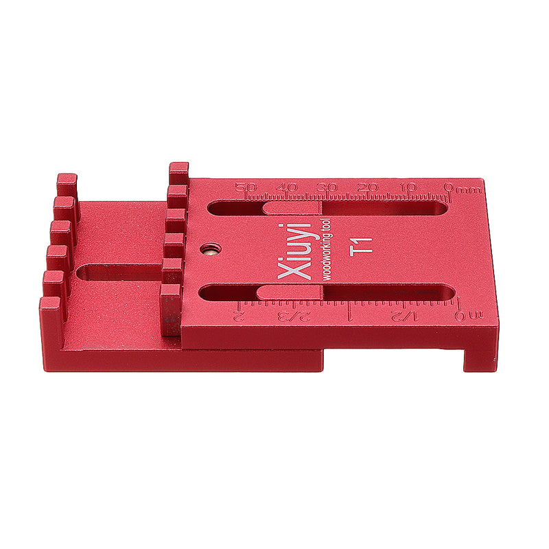 T1/T2 Aluminum Alloy Sawtooth Ruler Woodworking Gap Gauge Depth Measuring Ruler Marking Gauge Table Saw Slot Adjuster Mortise and Tenon Tool Tenonmaker