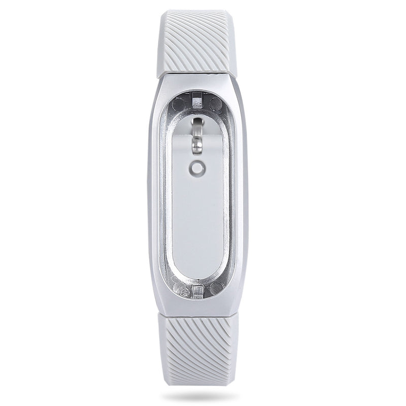 Replacement 14mm Rubber Strap Metal Case  Bracelet Wristband for Xiaomi Miband 2
