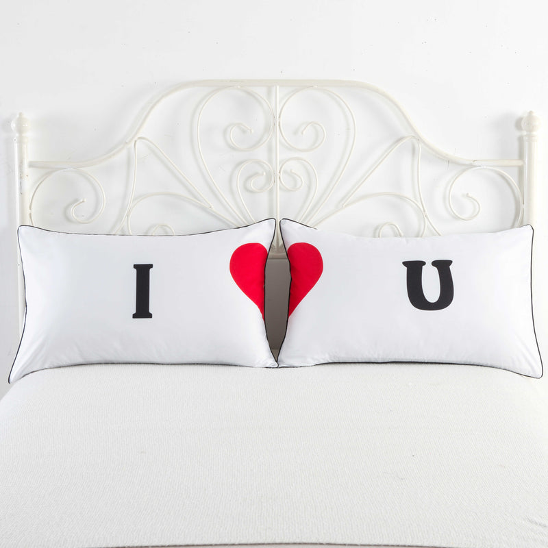 Bedding Pillowcase White Pillowcase For Couple Polyester-Cotton Pillow Case