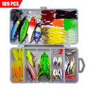 ZANLURE 33-142 Pcs Fishing Lure Tackles Kit Lures Baits Set Fishing Hooks