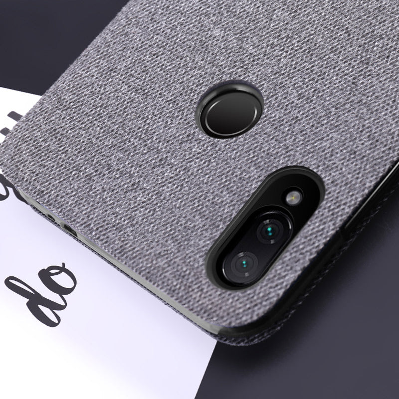 Bakeey Flip Shockproof Fabric Soft Silicone Edge Full Body Protective Case For Xiaomi Redmi 7