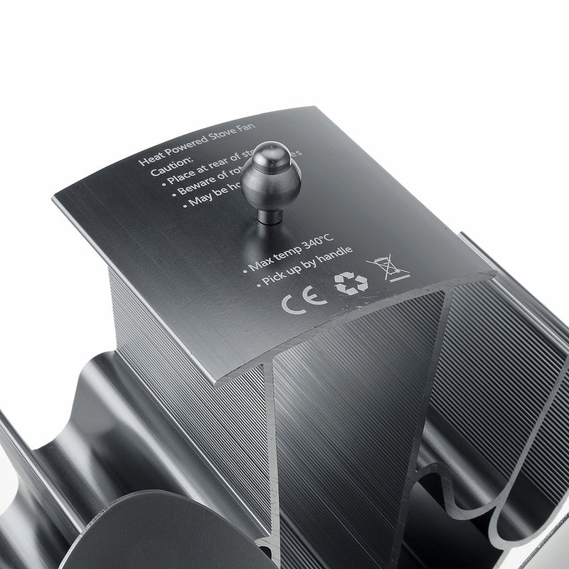 4 Blades Aluminum Fireplace Fan 1100rpm Quiet Heat Powered Stove Fan Wood Burning Eco-Friendly Efficient Heat Distribution