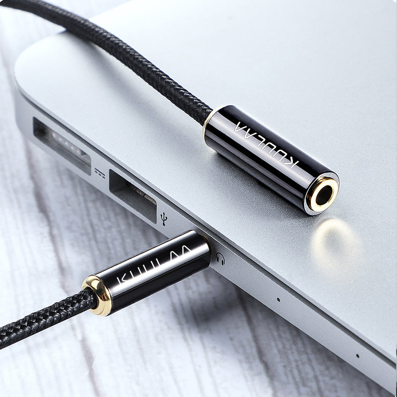 KUULAA 3.5 mm Jack Aux Cable Audio Extension Cable for Huawei P20 Speaker Headphones Stereo Mp3 Tablet for iPad Xiaomi Redmi K30 5G 5 Plus PC