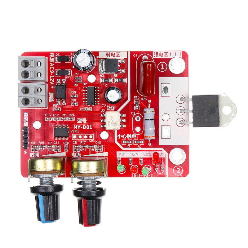 Geekcreit NY-D01 40A/100A Digital Display Spot Welding Module Time and Current Controller Panel Timing Ammeter Spot Welders Control Board