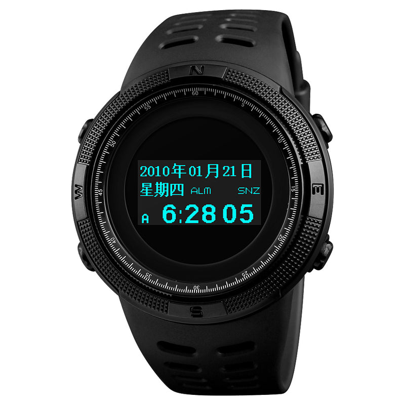 SKMEI 1360 Compass Thermometer Countdown Pedometer Calorie OLED Digital Watch
