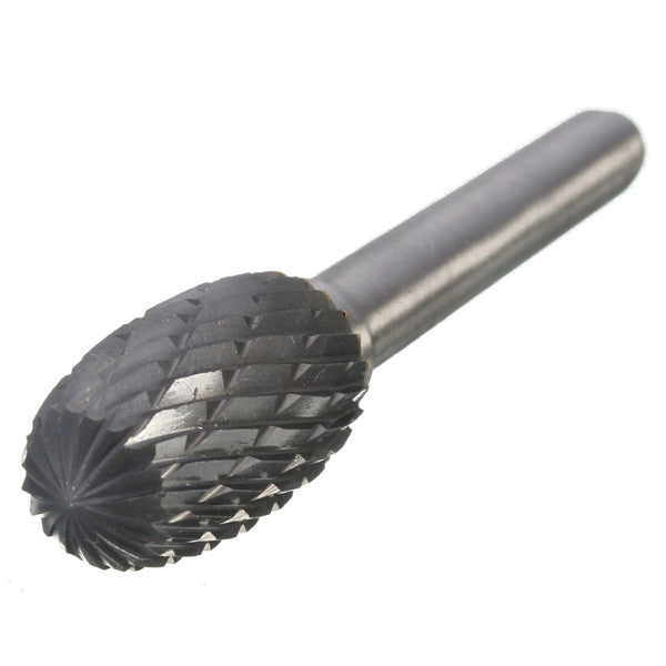 5pcs 6mm Shank Tungsten Carbide Burr 8/12mm Head Rotary Cutter files Set