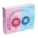 Portable USB Rechargeable Fan Neckband Lazy Neck Hanging Dual Cooling Mini Fan
