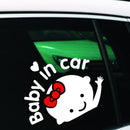 9x12cm Baby in Car Reflective Car Stickers Auto Truck Vehicle Motorcycle Decal