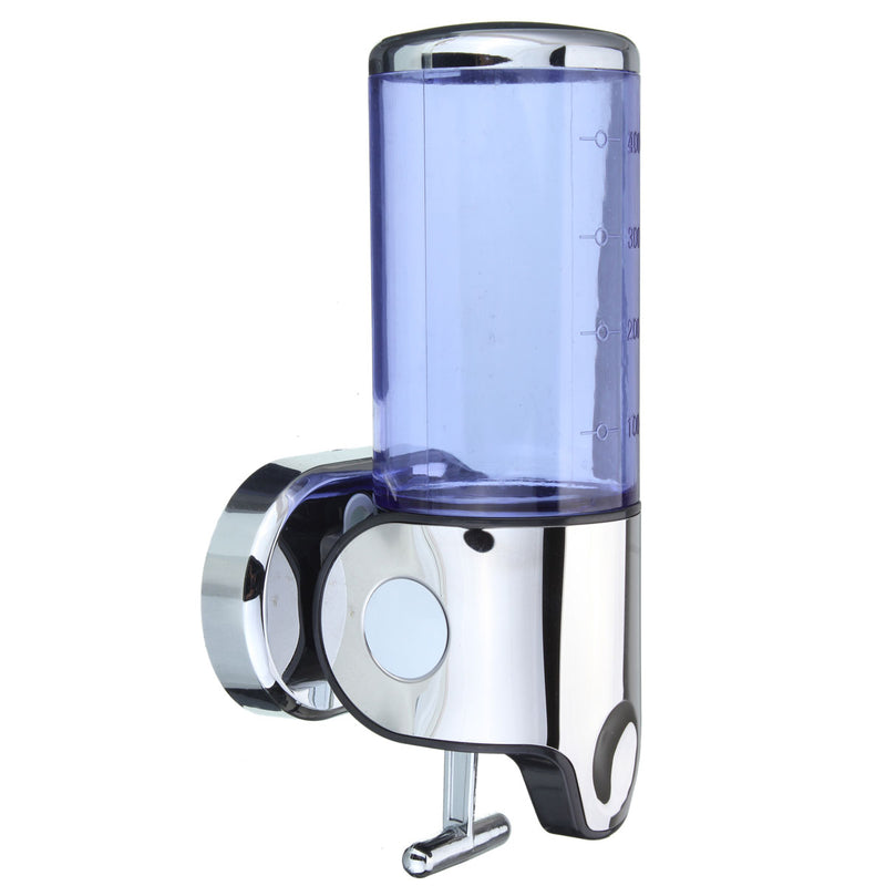 Wall Mounted Bathroom Manually Lotion Shampoo Bottle Dispenser Liquid Soap Squeezer