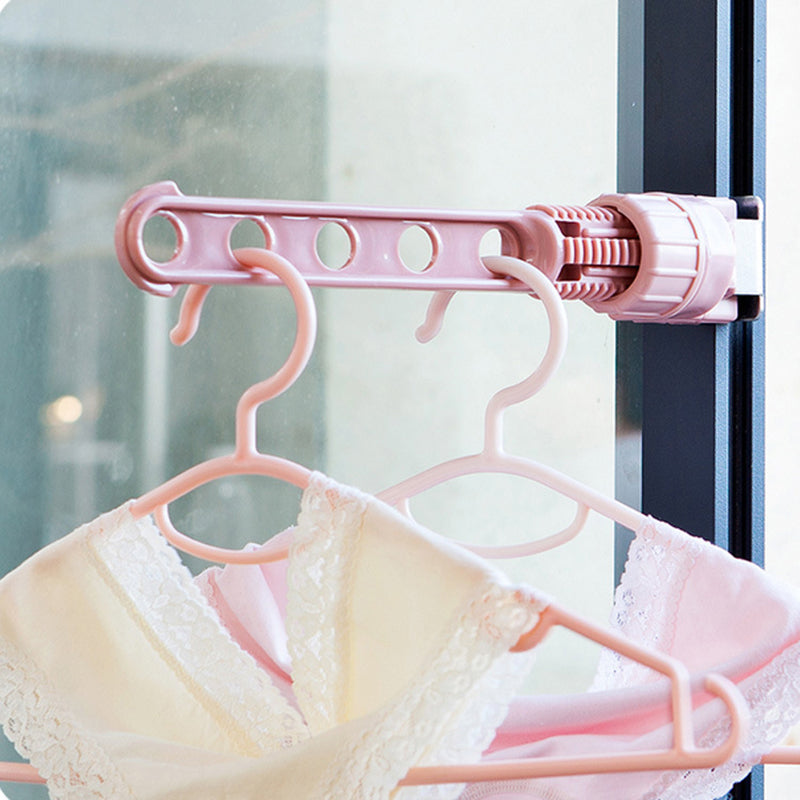 Indoor Plastic Drying Rack Window Clothes Rack Holder Multifunctional Tools Balcony Storage Rack