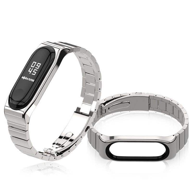 Mijobs Anti-lost Metal Pro Strap Simple Design Watch Band Full Steel Watch Strap for Xiaomi Mi Band3